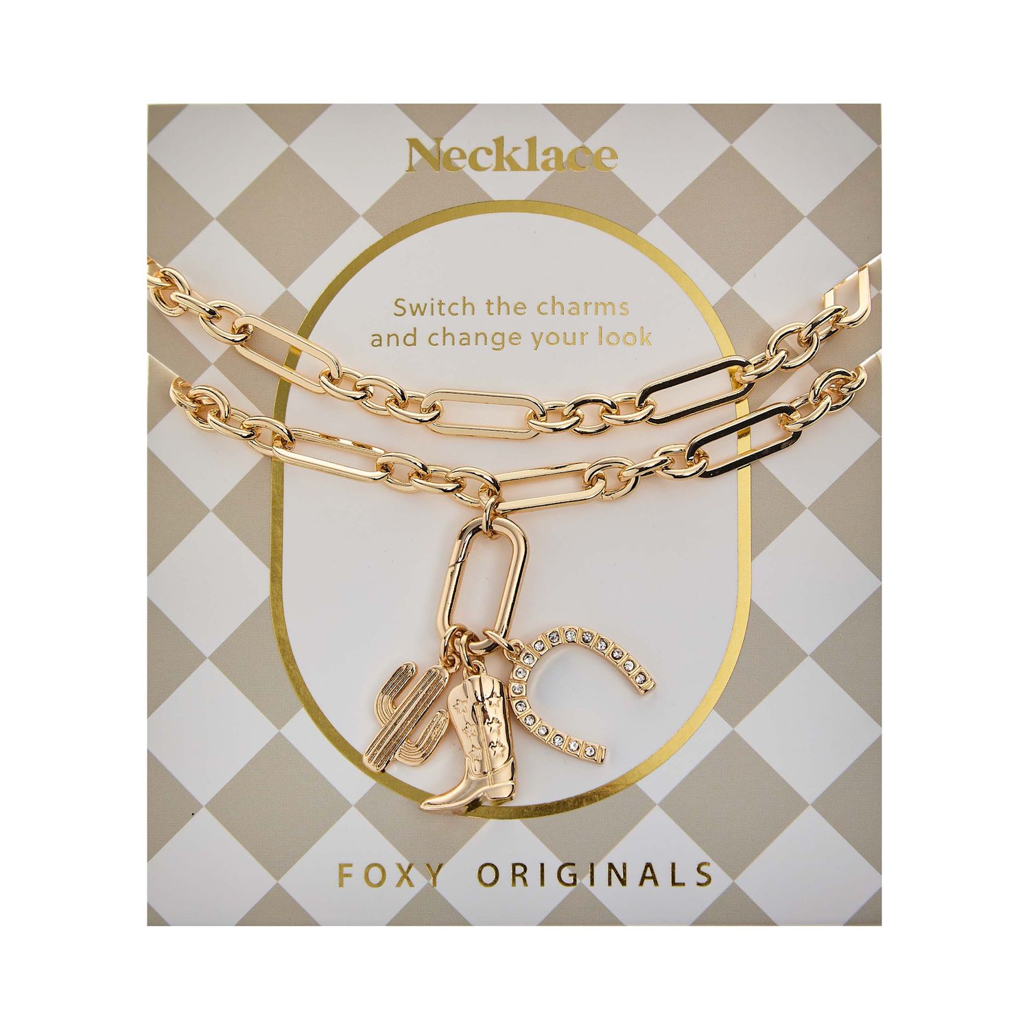 Western Charm Necklace, Color: Gold