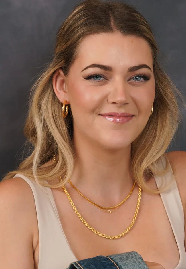 Karla Hoops, Color: 18K Yellow Gold Vermeil