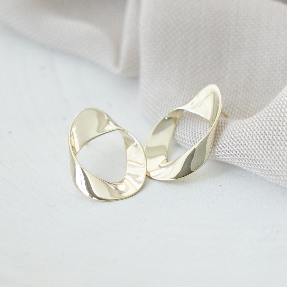 Gallery Earrings, Color: Gold