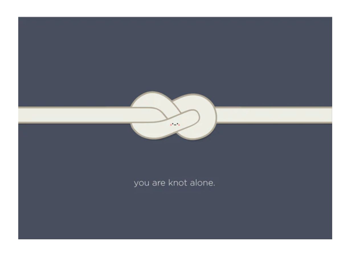You Are Knot Alone Card