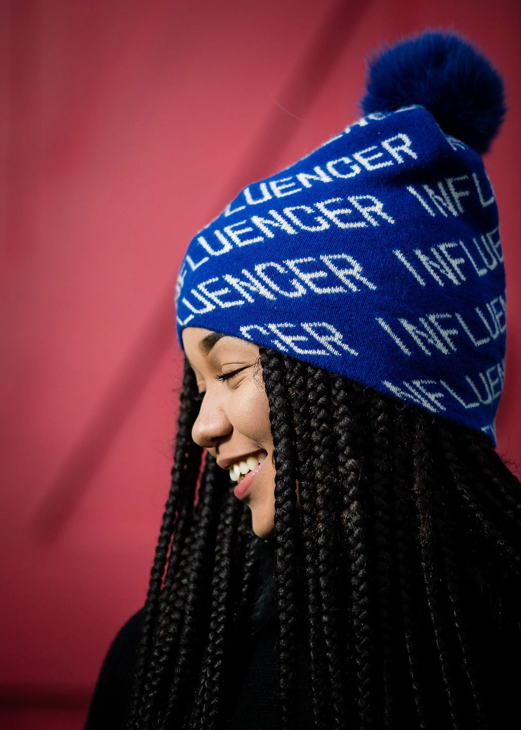 Electric Blue Influencer Beanie