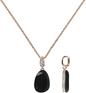 CZ Gemstone Pendant with Chain