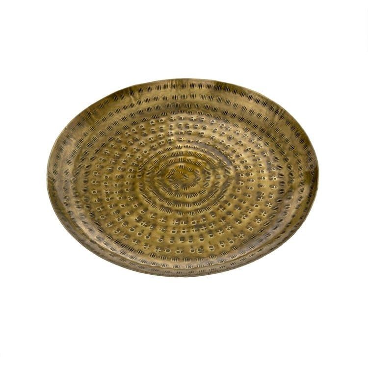 Large Hammered Gold Tray