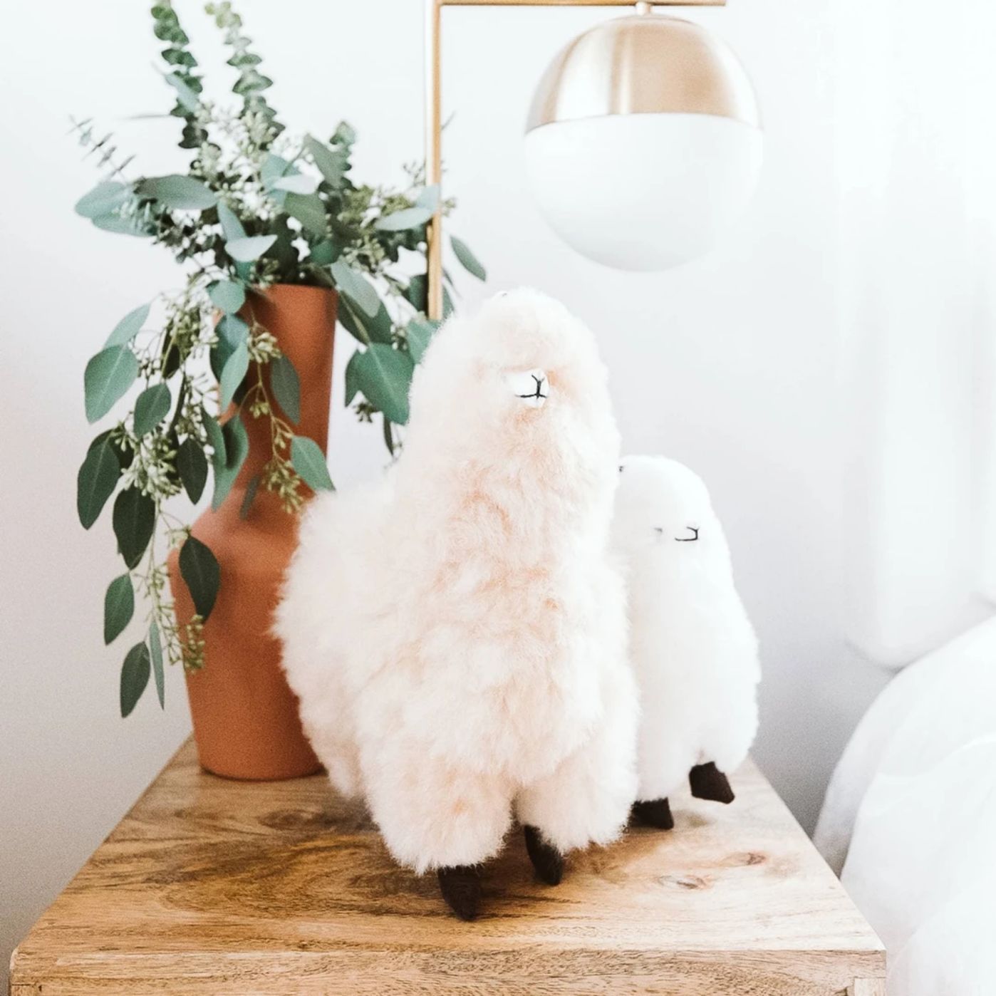 Standing Alpaca White 12"