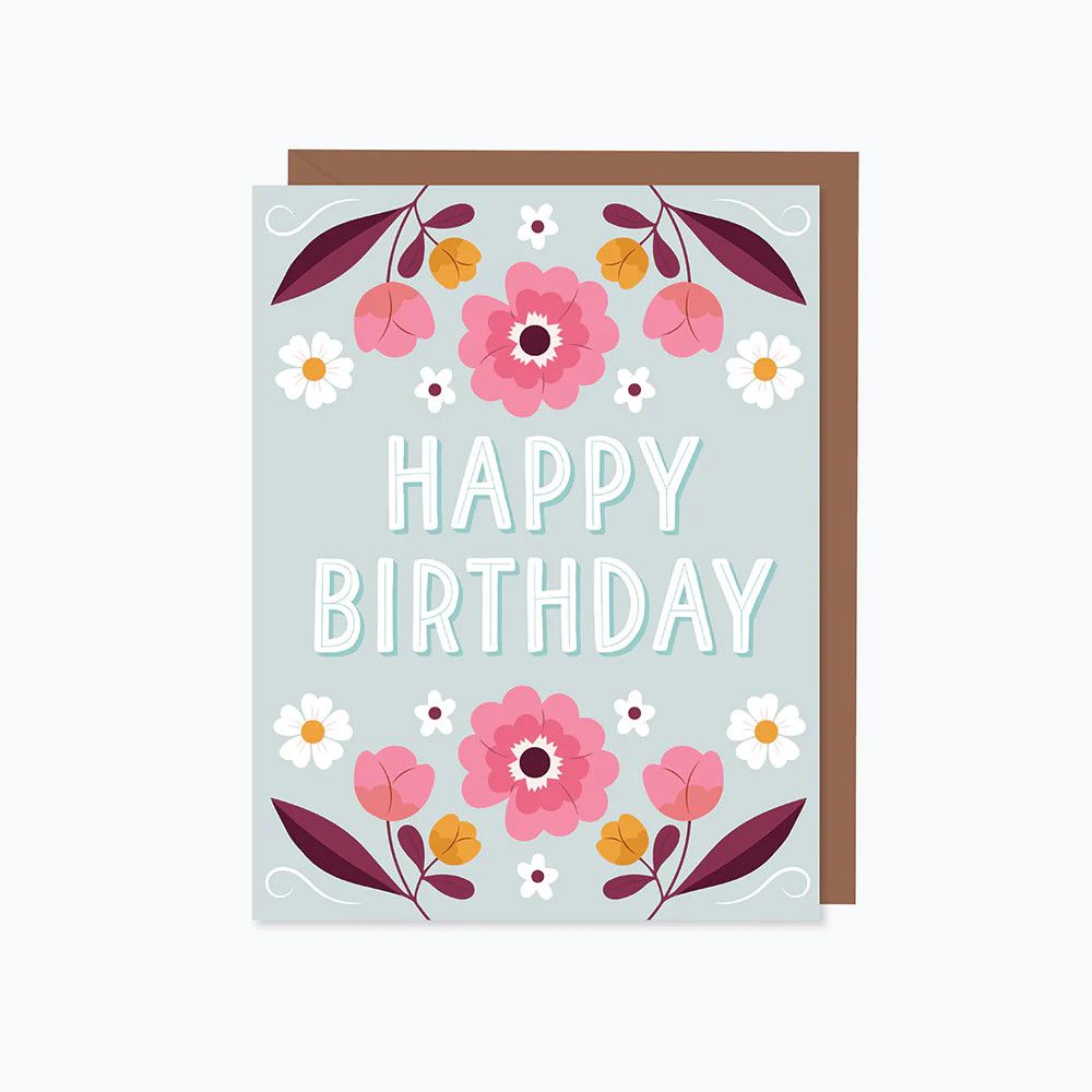 Daisy Dreams: Coral Happy Birthday Card