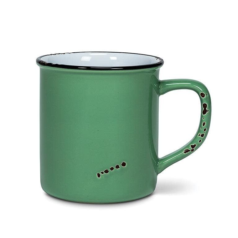 Green Enamel Look Mug
