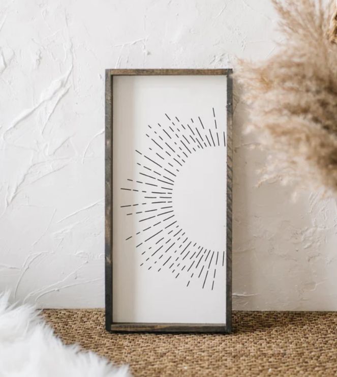 Sunburst Wood Sign
