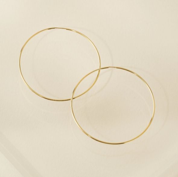 65mm Gold-Filled Infinity Hoop Earrings