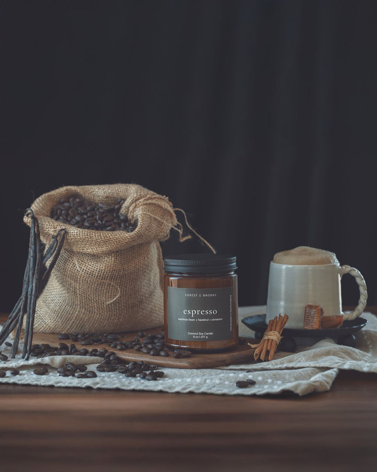 Espresso Wooden Wick Candle