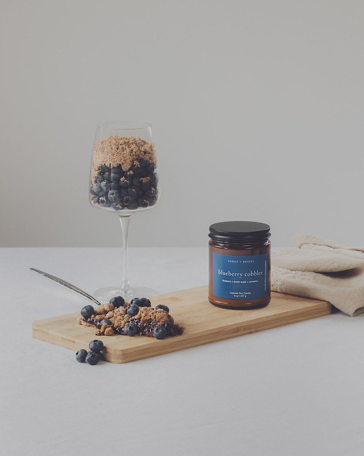 Blueberry Cobbler Wooden Wick Candle