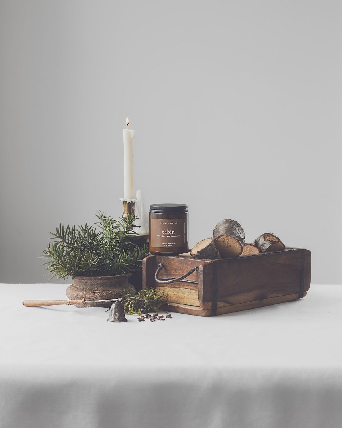 Cabin Wooden Wick Candle