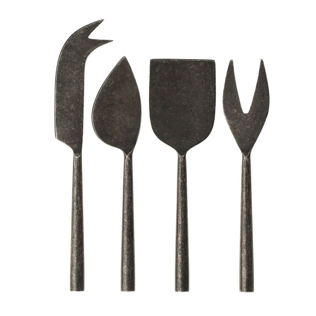 Tumbled Black Tides Cheese Knives S/4