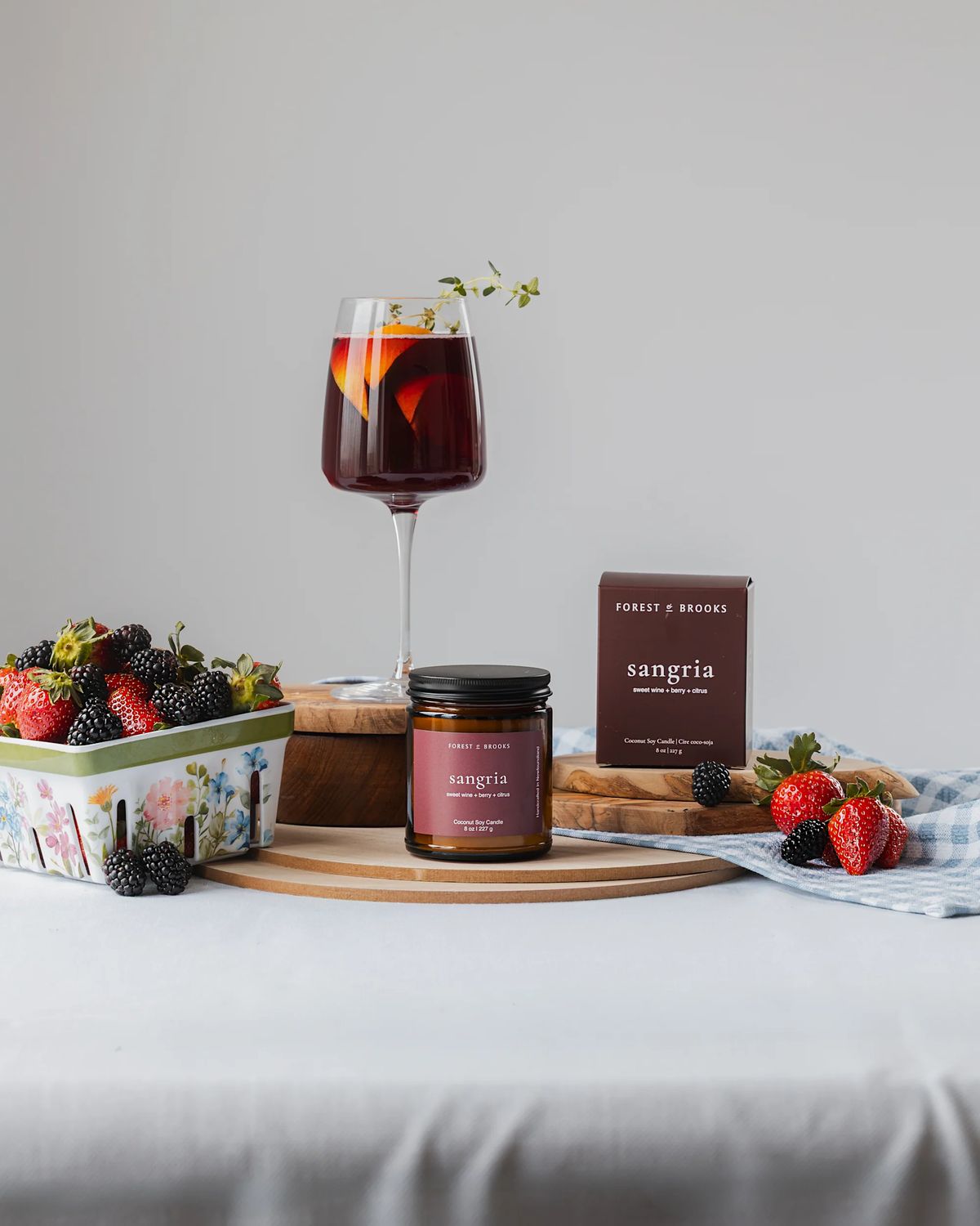Sangria Wooden Wick Candle