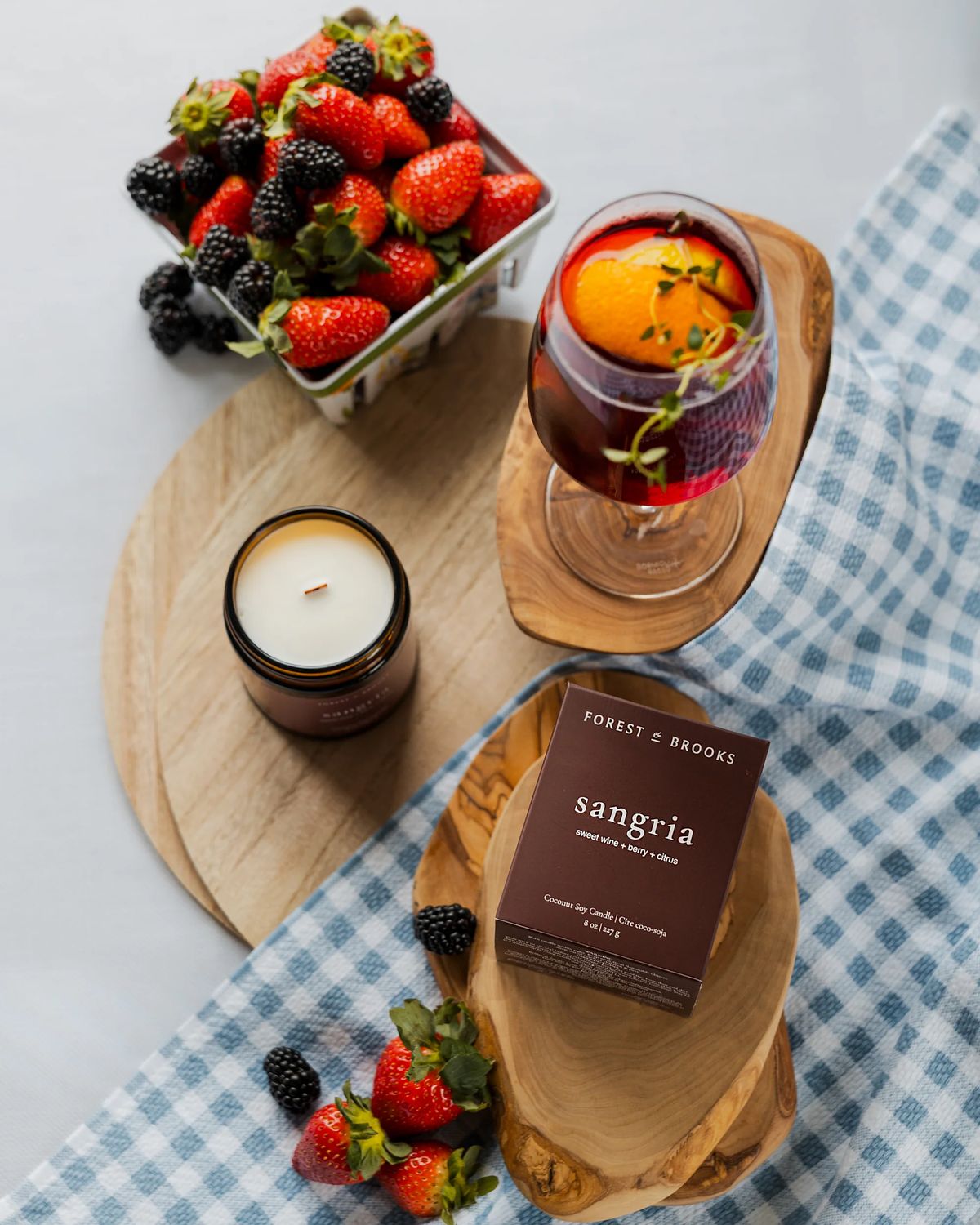 Sangria Wooden Wick Candle