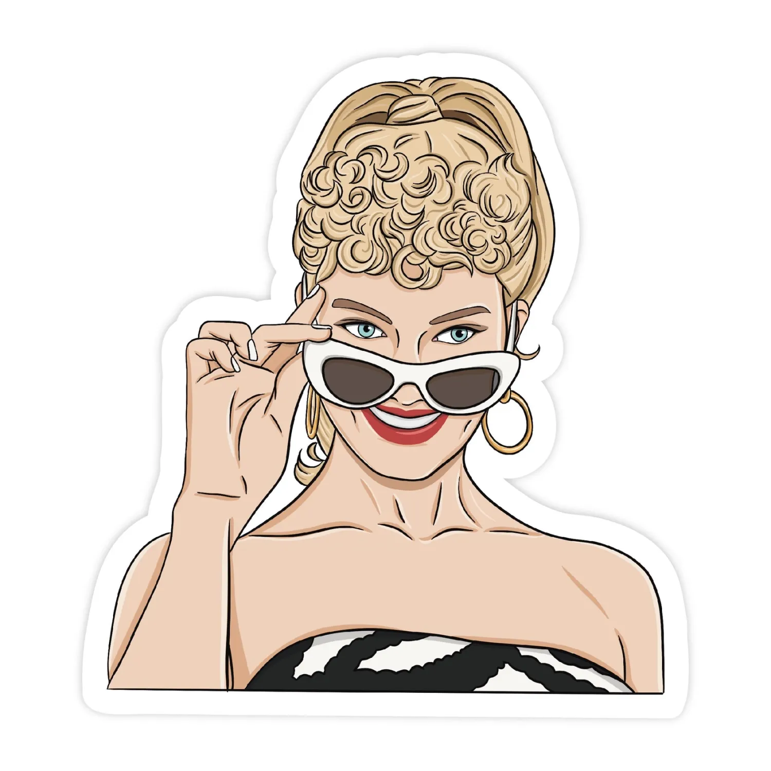 Retro Doll Sticker