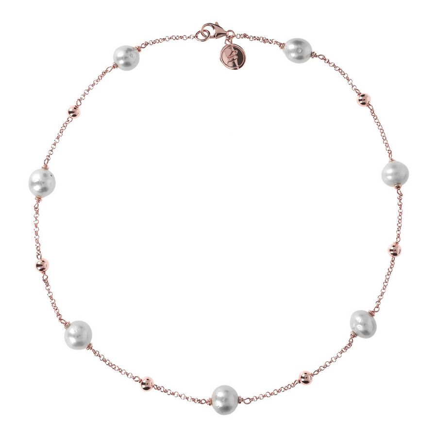 Necklace with Spheres and Freshwater Cultured Pearls
