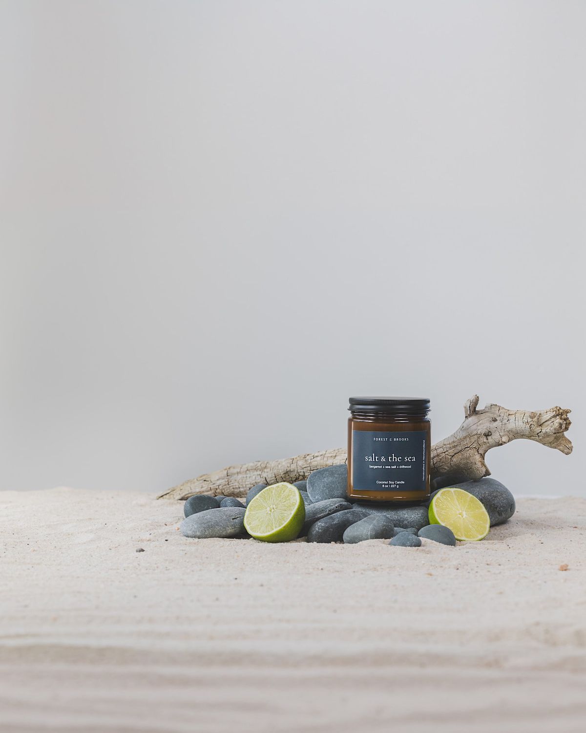 Salt &amp; the Sea Wooden Wick Candle