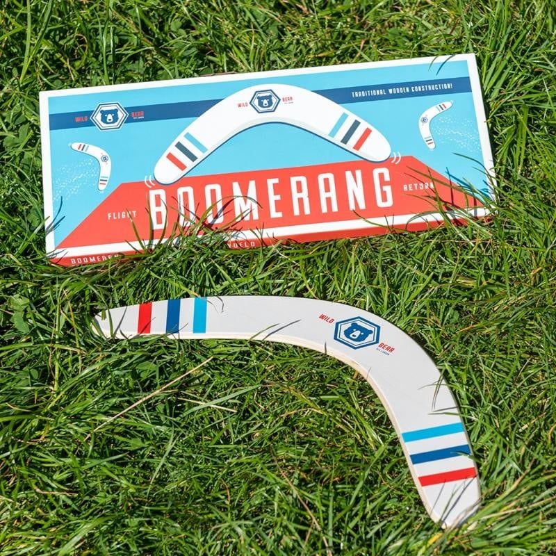 Wooden Boomerang - Wild Bear