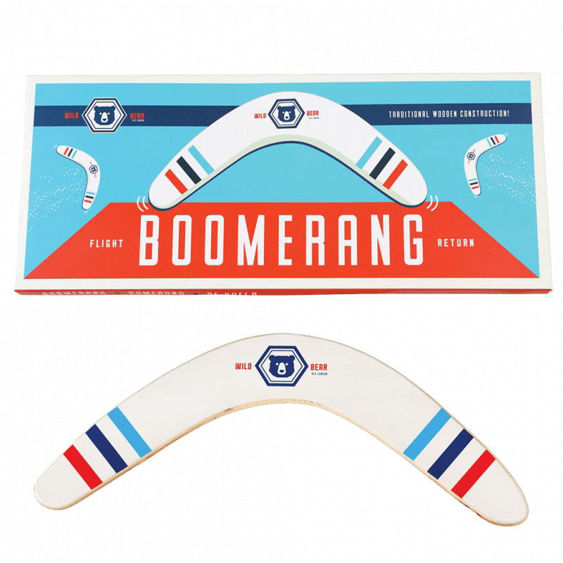 Wooden Boomerang - Wild Bear