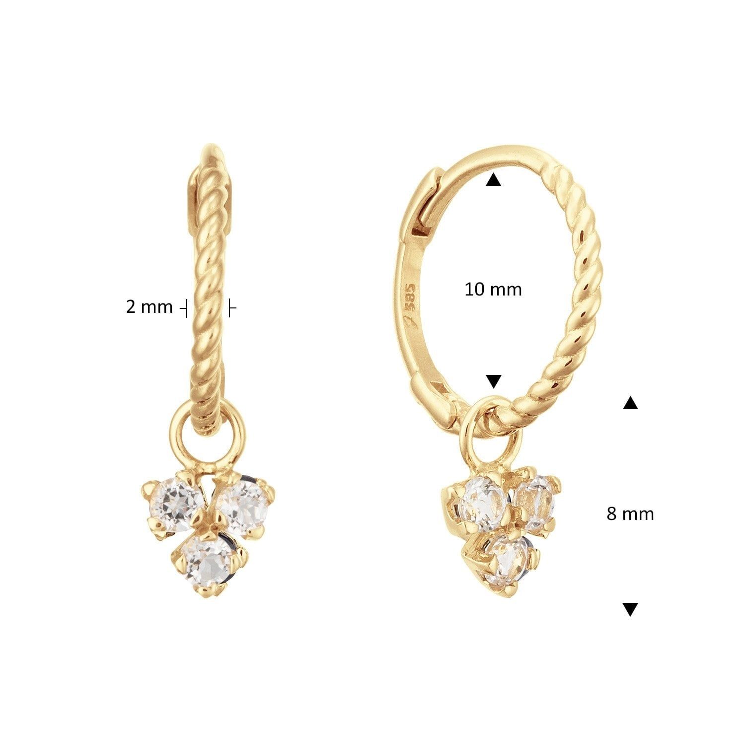 Triangle White Topaz