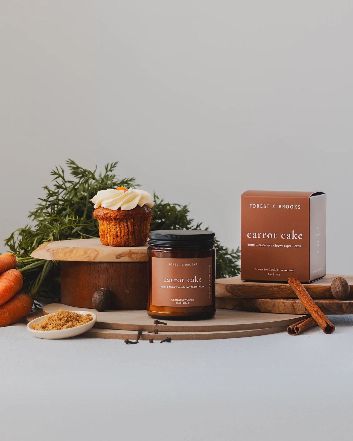 Carrot Cake Wooden Wick Candle