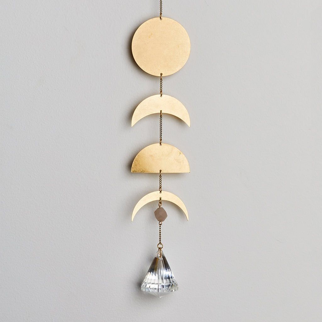 Moon Phase &amp; Moonstone Suncatcher