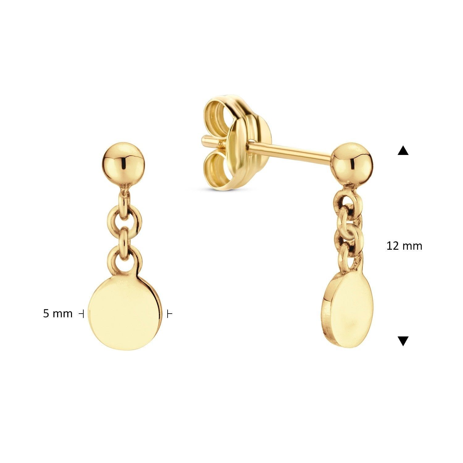 Dangling Disc Studs