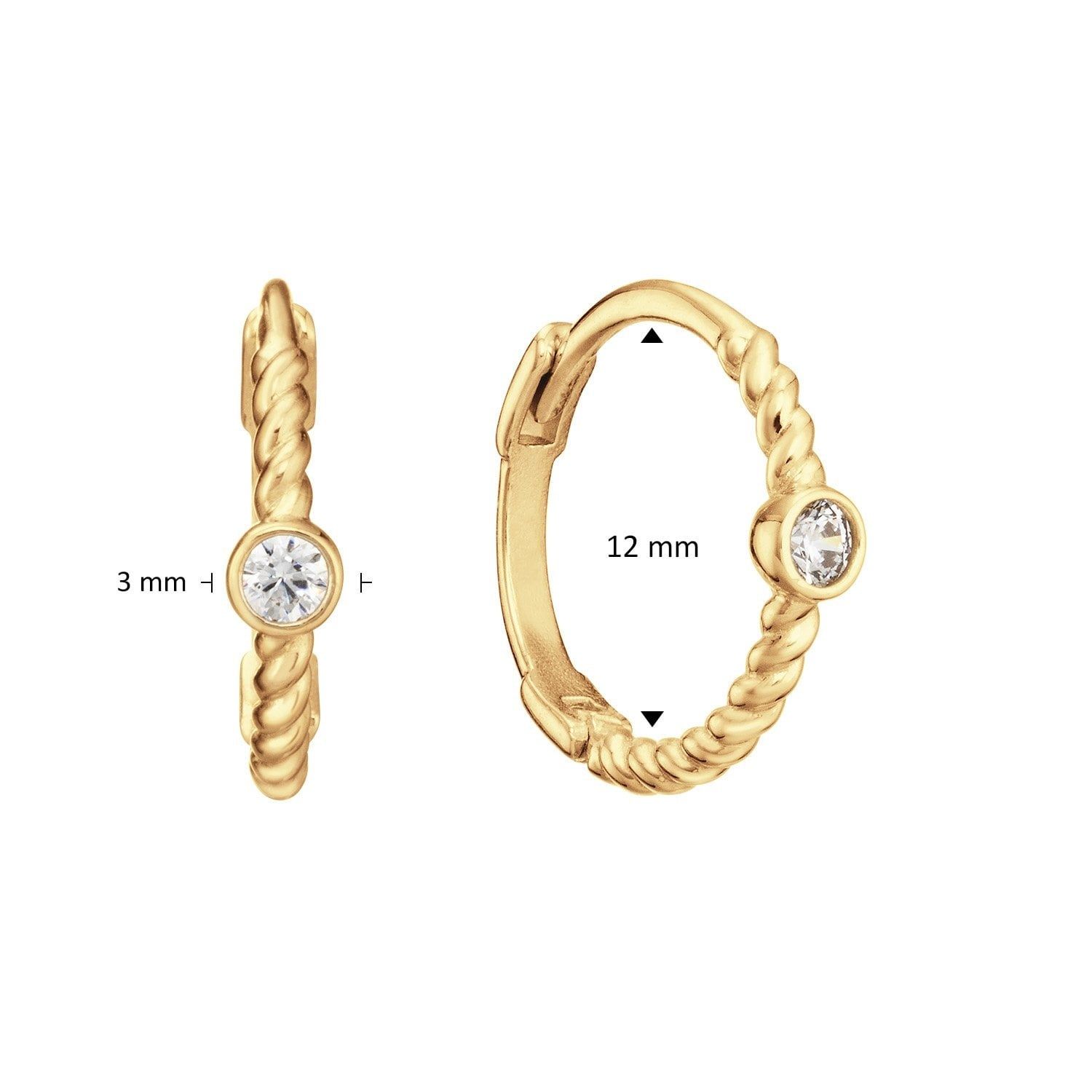 Oasis White Topaz Hoops