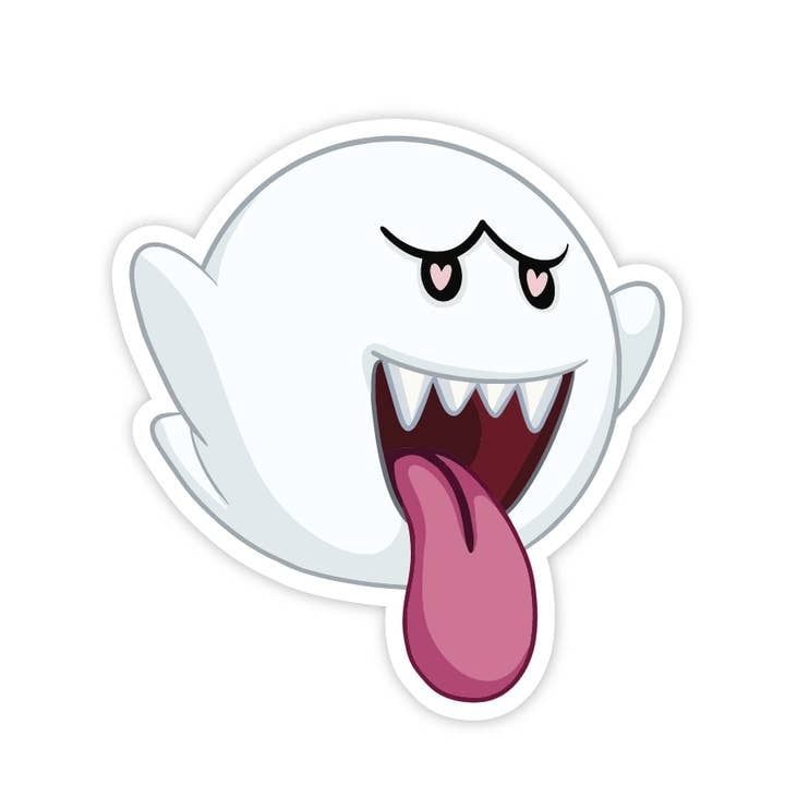 Super Retro Boo Sticker