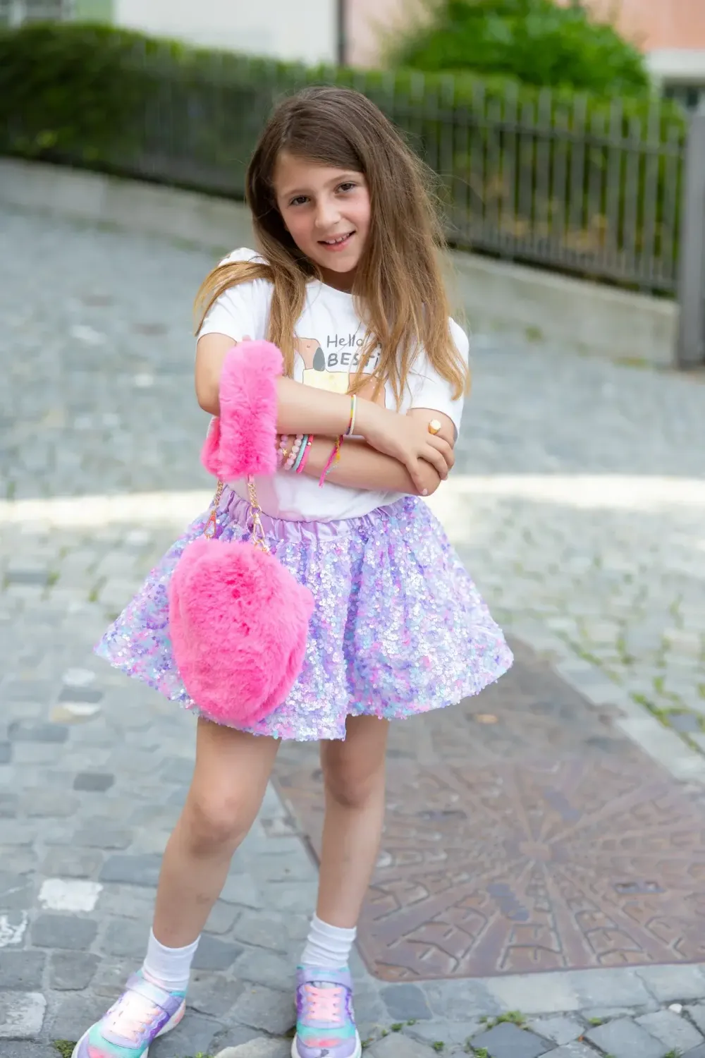 Pinky Promise Furry Fuchsia Purse