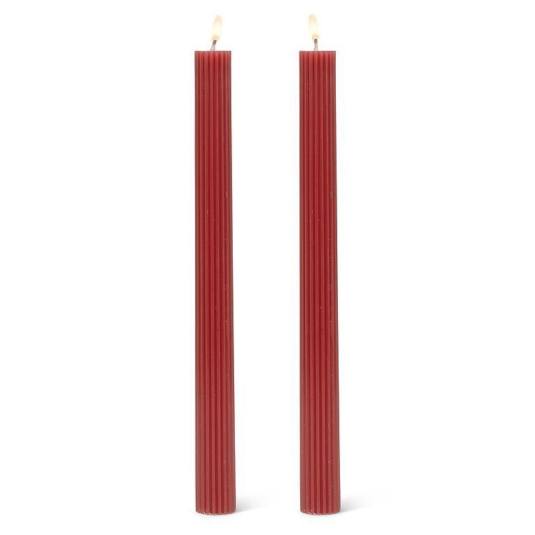 Burgundy Ridged Taper