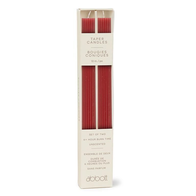 Burgundy Ridged Taper