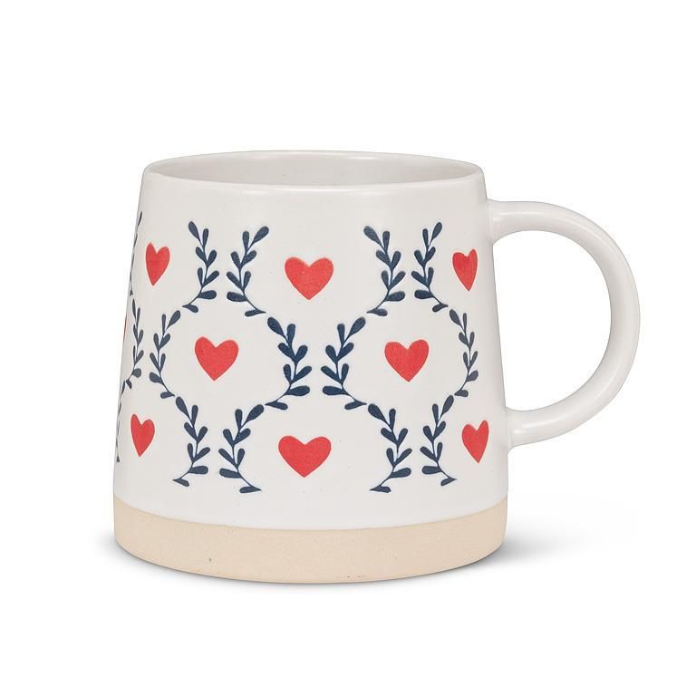 Scandi Hearts Wide Base Mug