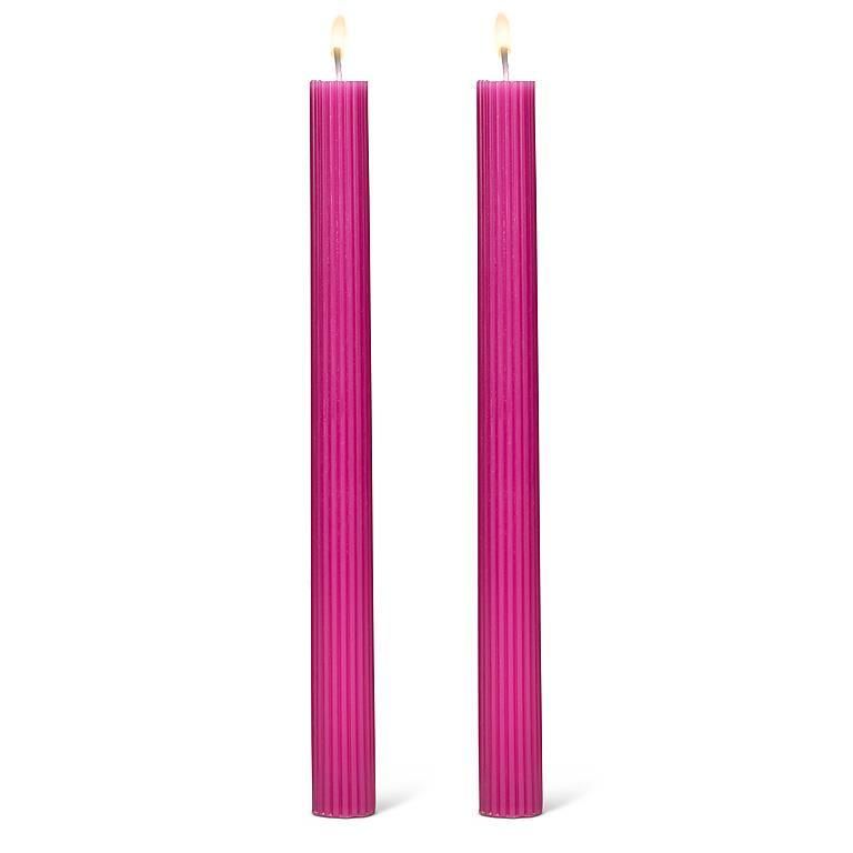 Fuschia Ridged Taper