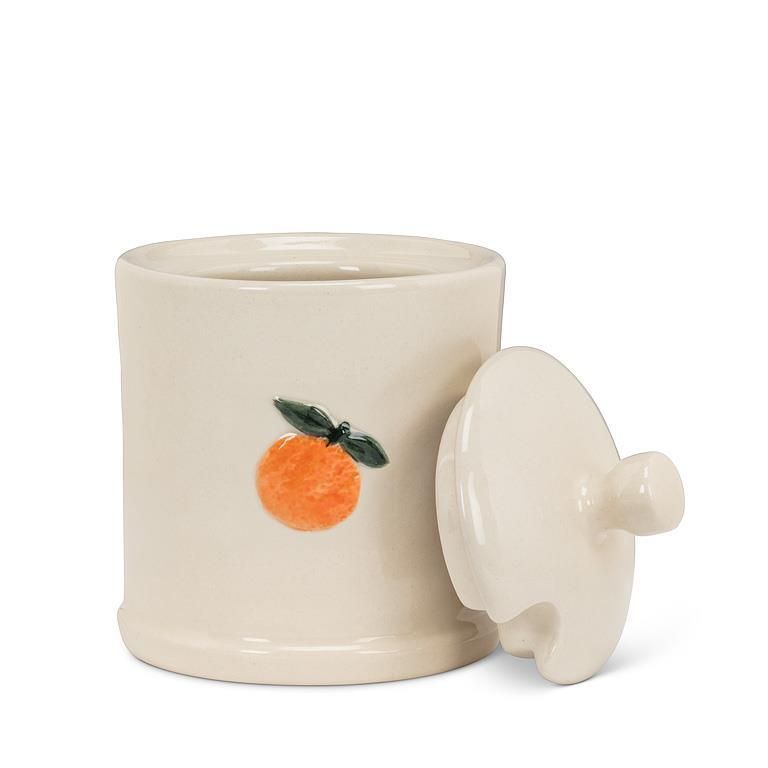 Orange on Covered Jam Jar
