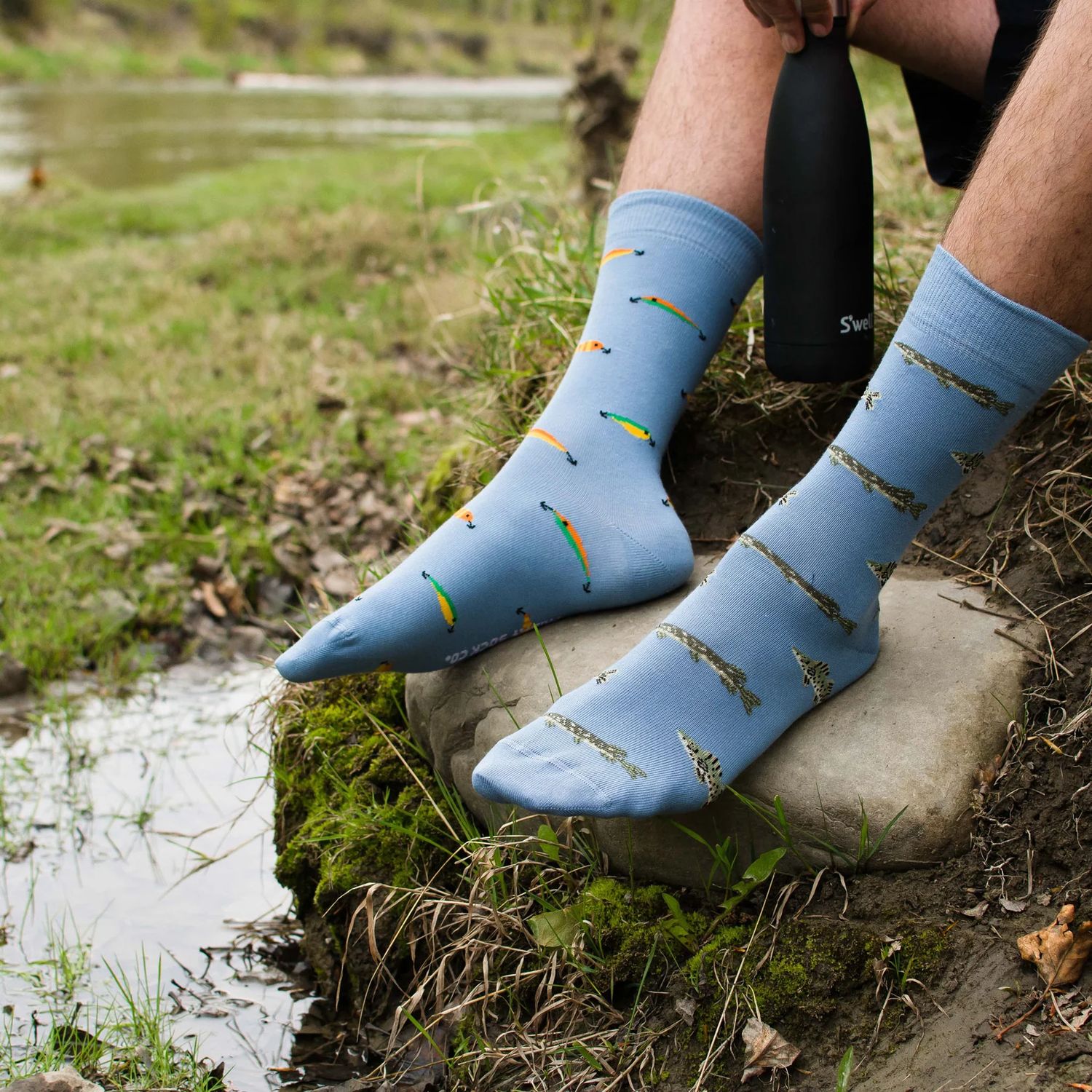 Men's Fish &amp; Fishing Lure Socks