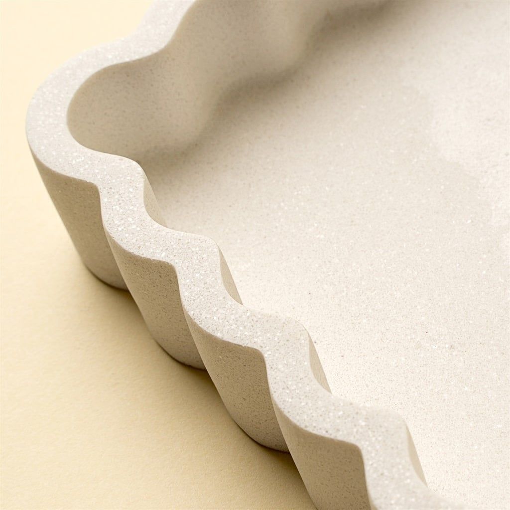 Square Scalloped Jewelry Plate