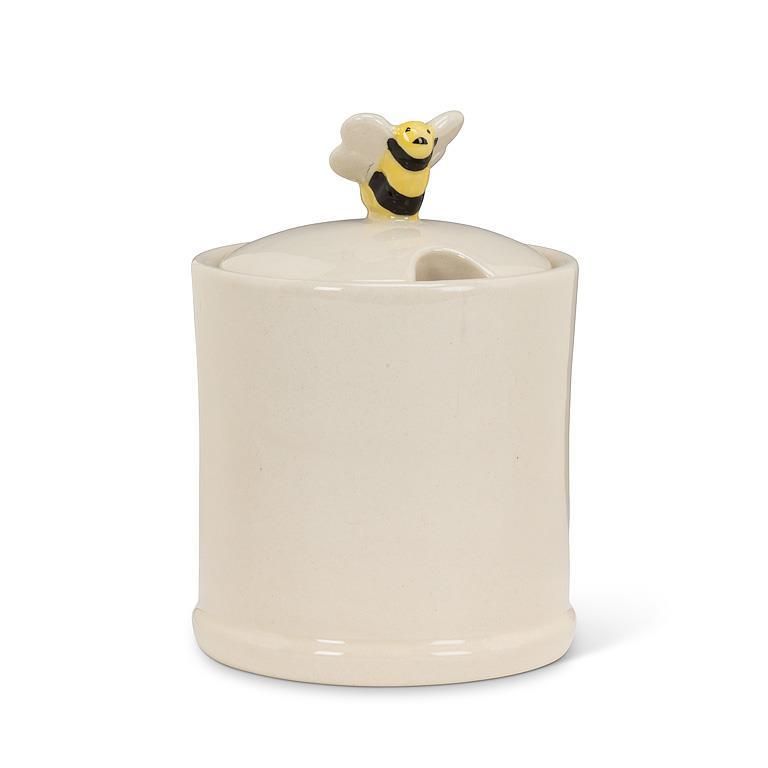 Bee Topped Covered Jam Jar