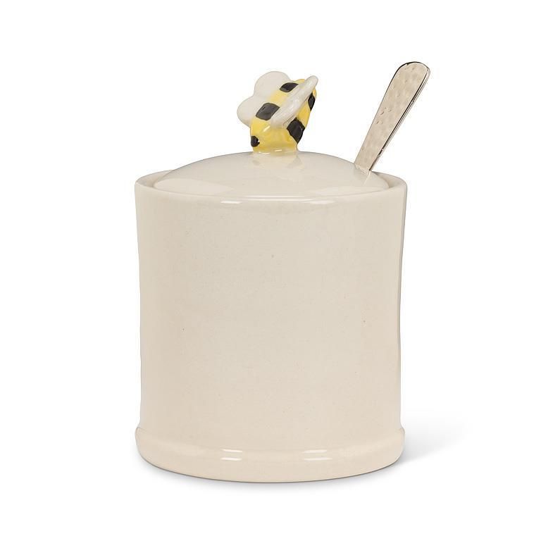Bee Topped Covered Jam Jar