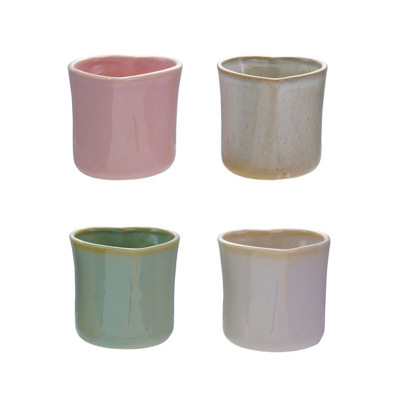 Stoneware Heart Shaped Handle-less Mug