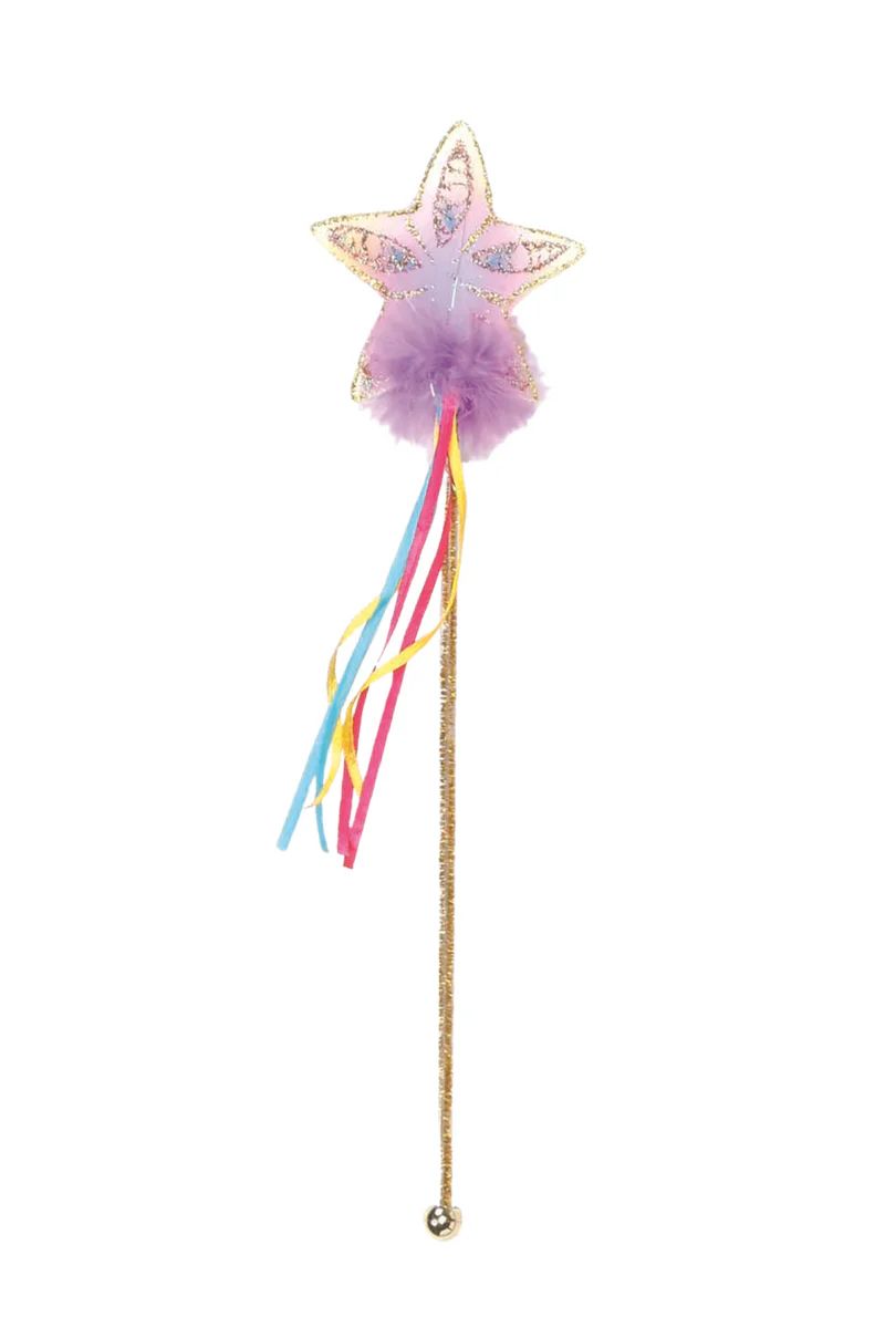 Multi Pastel and Hot Pink Glitter Rainbow Wand