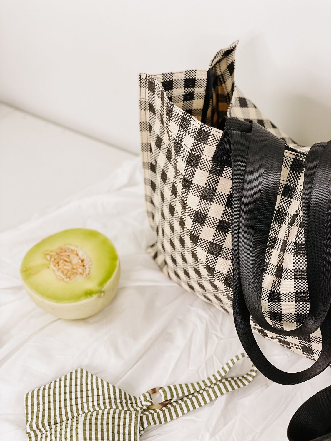 Simpson Tote Bag, Color: Black Cream