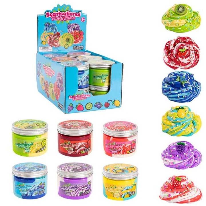 Fruit Scented Scentsational Multicolored Fluffy Slime