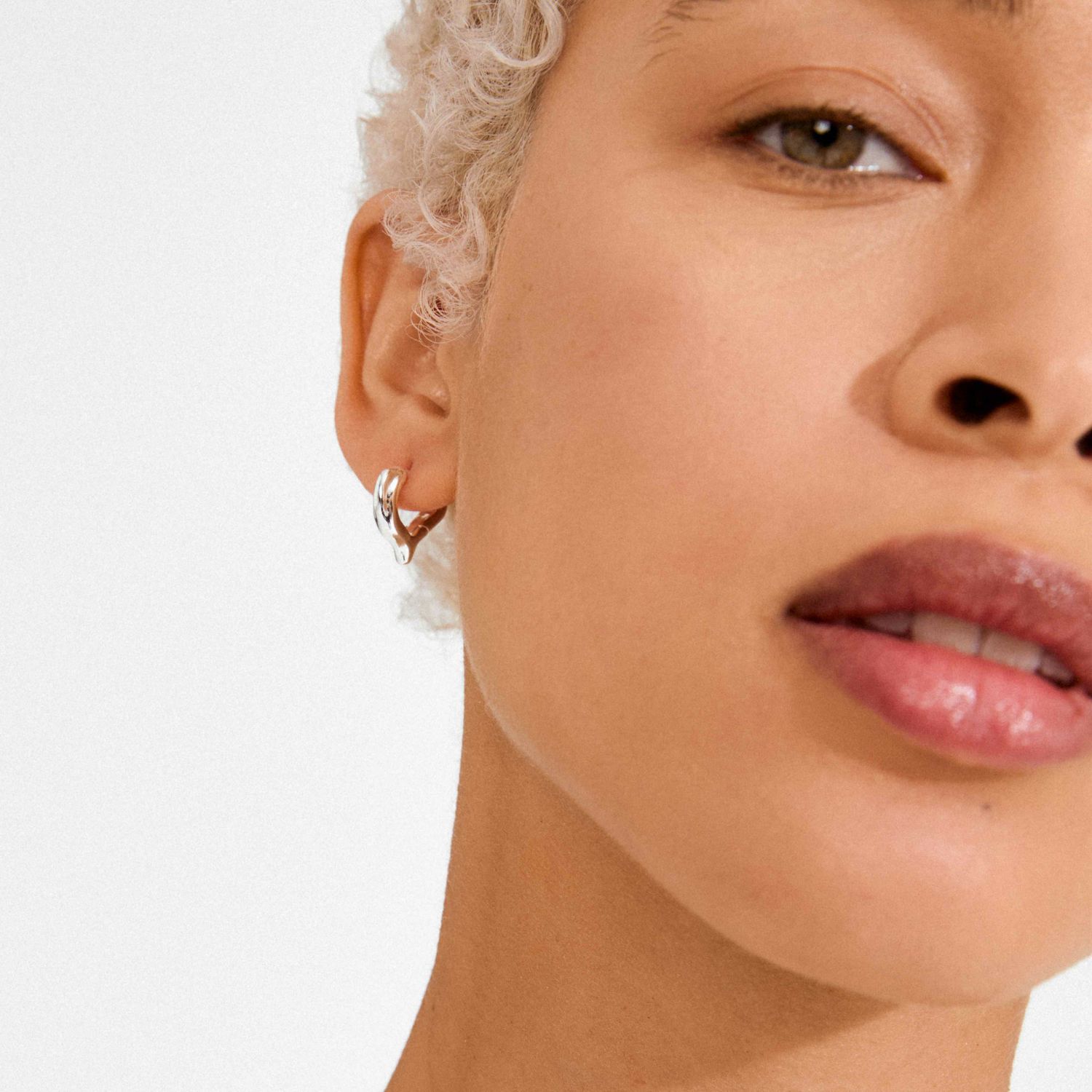 IRIS Recycled Heart Hoop Earrings