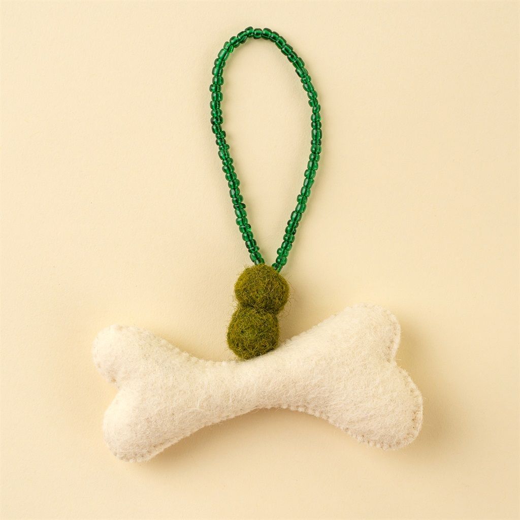 Dog Bone Felt Ornament