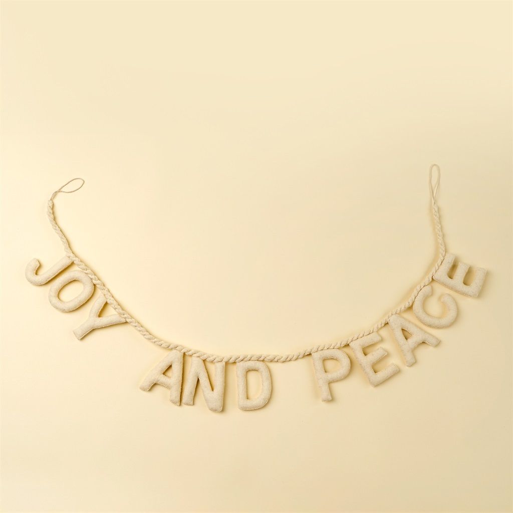 Joy &amp; Peace Felt Garland