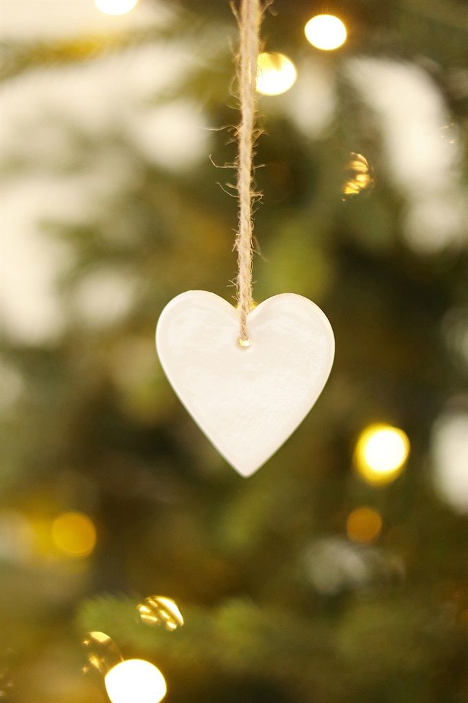 Porcelain Heart Holiday Ornament