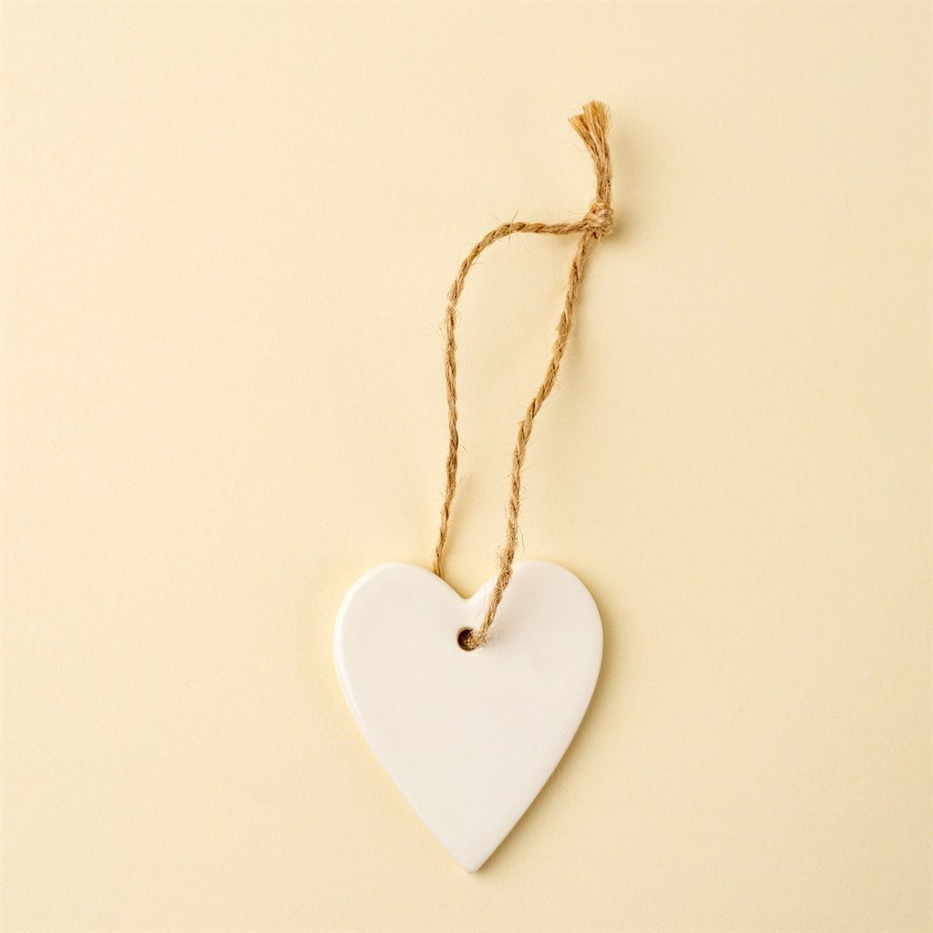 Porcelain Heart Holiday Ornament