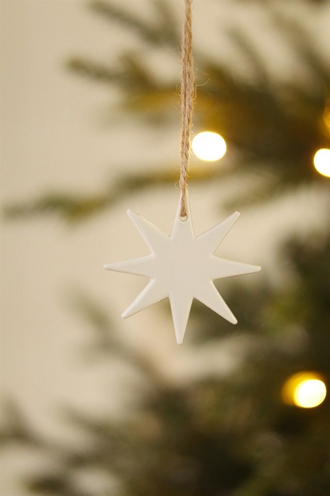 Porcelain Star Holiday Ornament