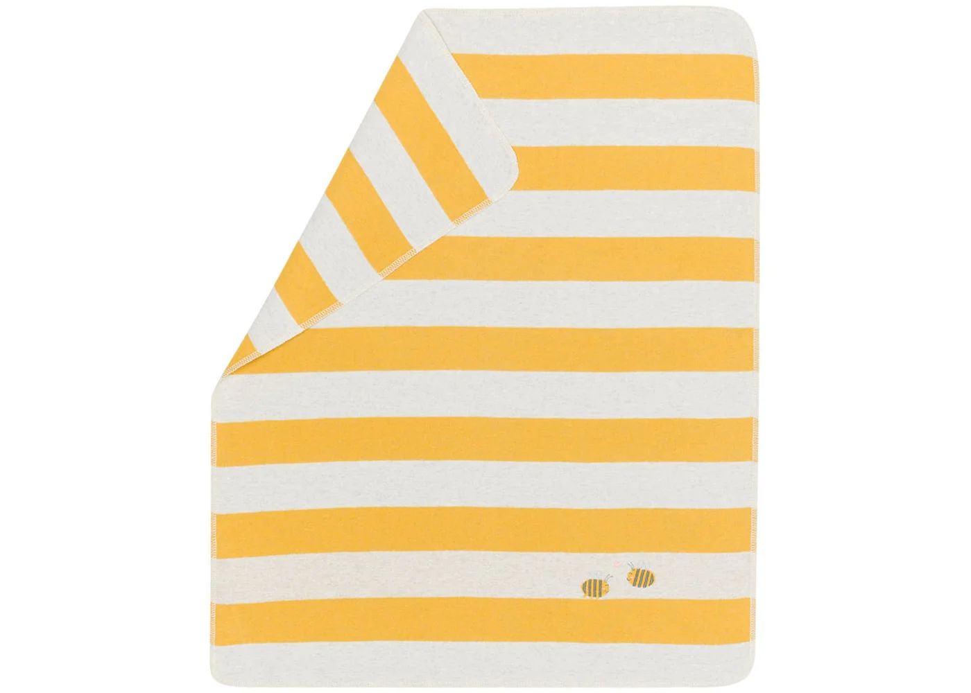 JUWEL Stripe Yellow/Grey Bee Baby Blanket 90x70cm